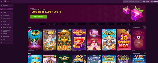 Malina Casino – Online-Casino in Österreich mit 100% Bonus bis zu 500€ + 200